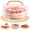 Peach, variant on Peach Plastic Cake Carrier with Lid, 10 Inch Capacity, Handles for Transporting Cakes Cupcakes Snacks