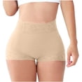 thumbnail image 3 of Oksale Boxer Briefs for Women Shapewear Lace Trim Seamless Underwear Stretch High Waist Tummy Control Panties Beige 2XL, 3 of 6