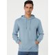 thumbnail image 2 of Sudadera con capucha para hombre, manga larga, con cordón sólido y bolsillo Azul polvoriento XL, 2 of 6