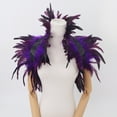 thumbnail image 4 of MoJoGo Mardi Gras Set for Women Carnival Feather Wings Shawl Lace Glove Theme Decor Set for Parties and Masquerade Purple Free Size, 4 of 4