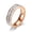 8MM Rose Gold Double Row, variant on Small Square Diamond Full Diamond Starry Ring