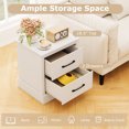 thumbnail image 6 of Gymax Set Of 2 18.5'' Farmhouse Nightstand w/2 Drawers Compact Size End Table Living Room, 6 of 10