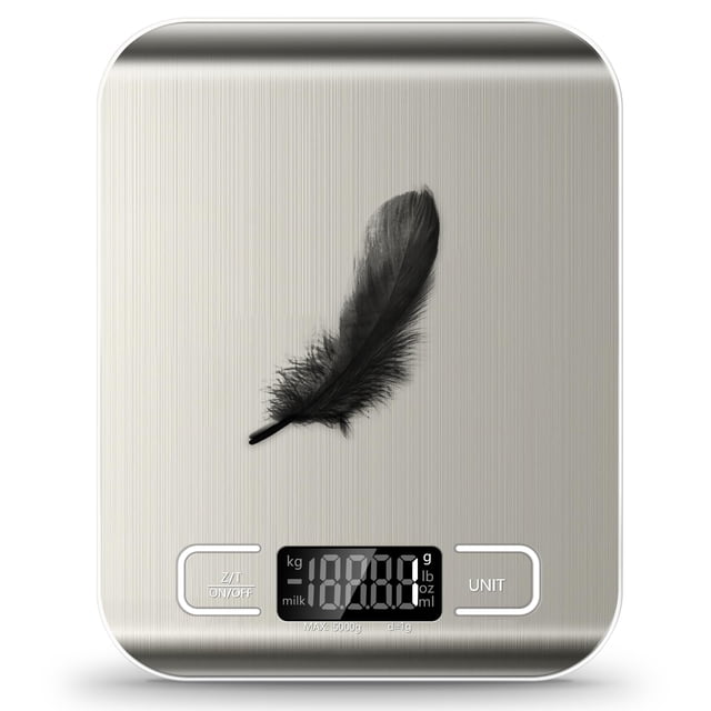 Báscula de cocina SOYOK de acero inoxidable de 5 kg con pantalla LCD
