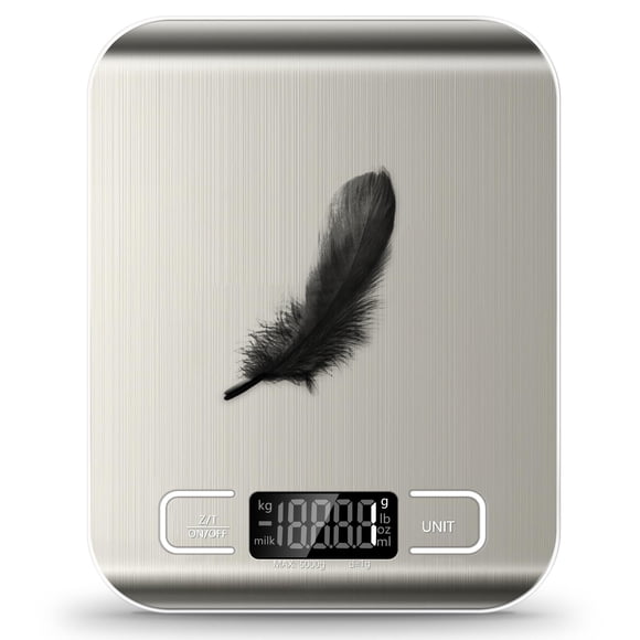 Báscula de cocina SOYOK de acero inoxidable de 5 kg con pantalla LCD
