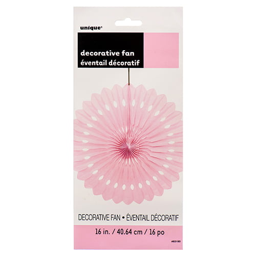 16/" Pink /& White Decorative Paper Fan Adults Party Decoration Supplies Decor