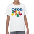thumbnail image 2 of Officially Licensed Dots Colorful Retro Candy Design Youth's T-shirt, 2 of 3
