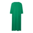 thumbnail image 6 of XIAONU Women's Solid Zip Front Pocket Mini Sleepwear Loose Short Sleeve Split Neck Loungewear Soft Sleek Sleep Nightgowns, 6 of 6