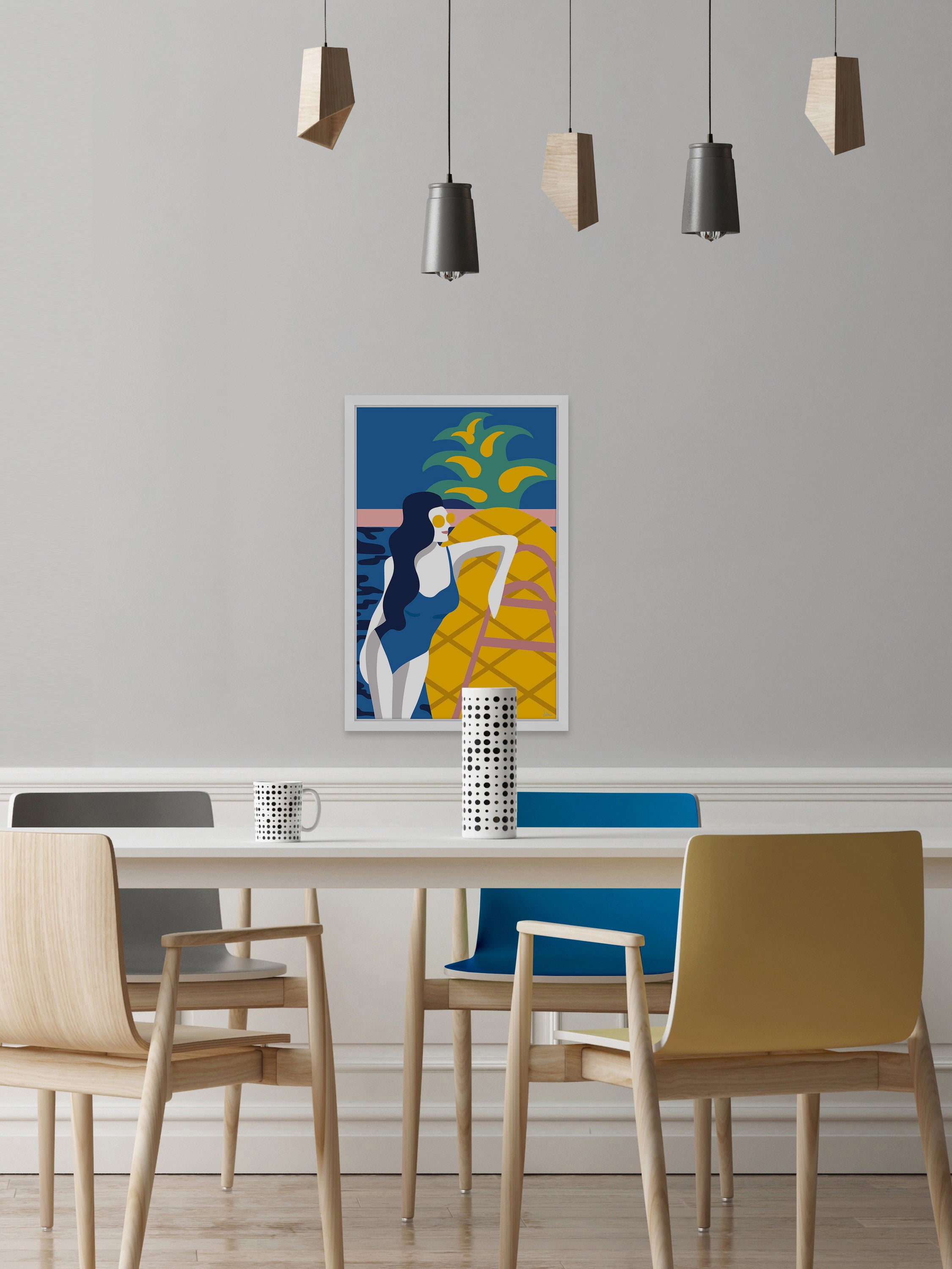 Summer Holiday Framed Painting Print