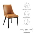 thumbnail image 5 of Modway Viscount Dining Side Chair Vinyl Set of 2 in Tan, 5 of 10