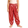 thumbnail image 2 of Lmnyox Kid's Shiny Sequin Pants Loose Fashion Performance Dance Trousers Solid Color Cuffed Party Pants, 2 of 5