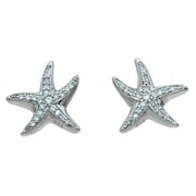 925 Sterling Silver Star Fish Stud Earrings Makes Unique Woman Birthday Gift Ideas, Star Fish Sterling Silver Earrings