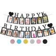 thumbnail image 1 of Banner con foto para 16 cumpleaños, decoración de cumpleaños, color negro, para fiesta, Hooman, 1 of 6
