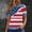 007 Navy, variant on Denim Patchwork Shirt Women Casual Waffle Top Short Sleeve Crewneck Shirt 4Th of July Shirts Patriotic Tops