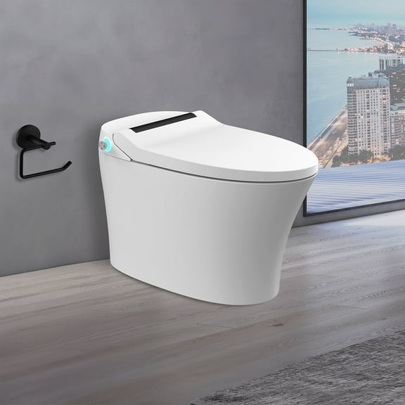 Blossom Smart Bidet Toilet ST09-02, Tankless One-Piece with Heated Seat, Auto Flush, Warm Air Dryer, UV Self-Cleaning Nozzle