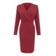 thumbnail image 4 of Vestido largo plisado de color liso con cuello en V profundo para mujer: manga larga, poliéster, estilo sexy y elegante, para fiestas y vacaciones., 4 of 6