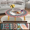 thumbnail image 4 of Tcwhniev Round Tablecloth with Elastic Edge, 40inch Waterproof Round Fitted Vinyl Tablecloth, Waterproof Wipeable TableCover for Indoor Outdoor, 4 of 8