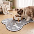 thumbnail image 6 of Diatomite Stone Pet Feeding Mat for Dog & Cat, Absorbent Bone Shaped Non-Slip Dog Food Mat, 6 of 7