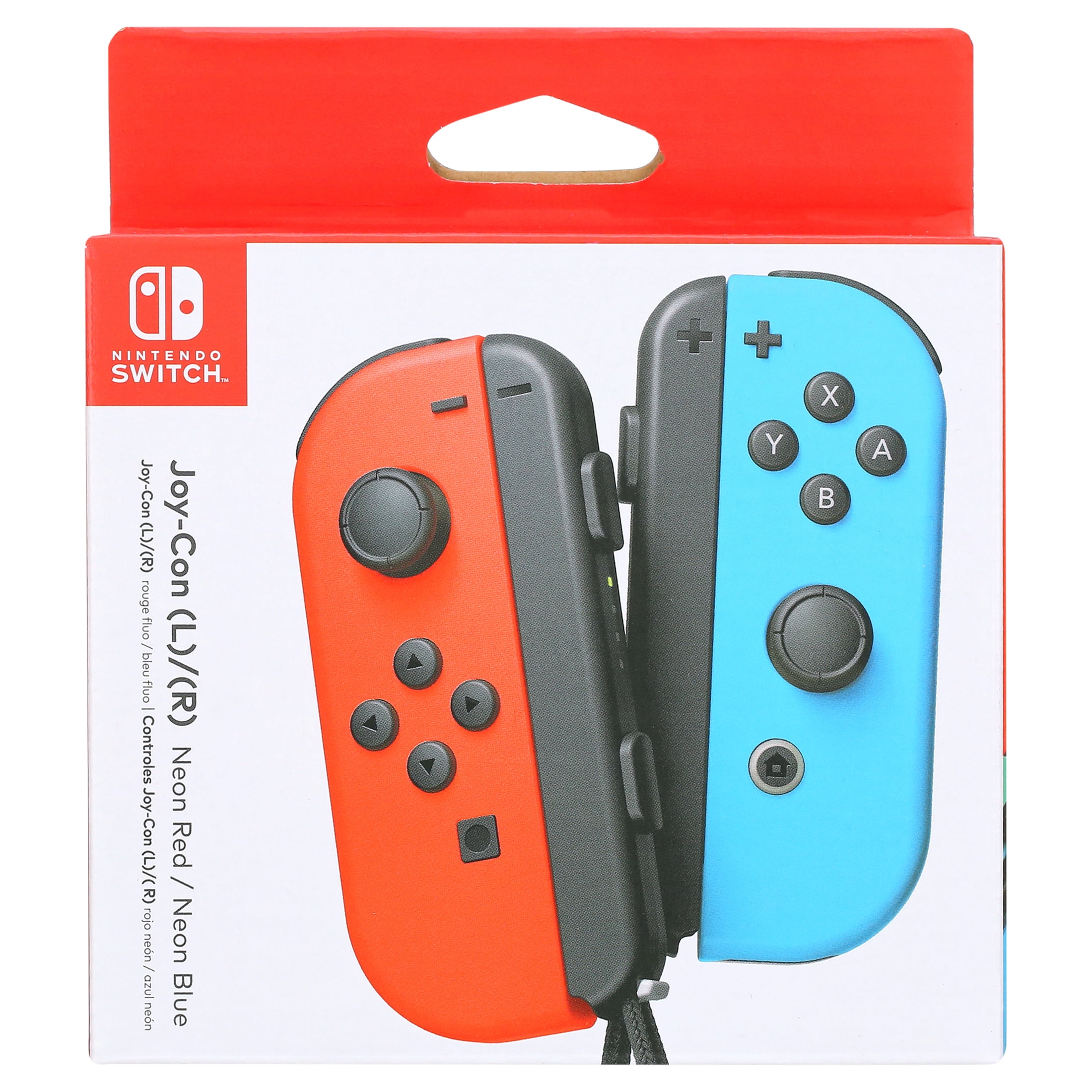 NINTENDO Paire de manettes Joy-Con Bleu et Rouge néon Nintendo Switch