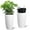 White, variant on Goldensoil 22" Tall Round Planter Set of 2, Self Watering Pots with Water Level Monitor, Black