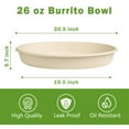 thumbnail image 2 of 100 Pack 26 oz Disposable Compostable Paper Bowls Burrito Bowls Heavy-Duty Bowls Eco-Friendly Natural Bagasse Biodegradable Salad Bowls, 2 of 7