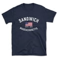 thumbnail image 1 of Sandwich Massachusetts Patriot Men's Cotton T-Shirt, 1 of 1