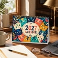 thumbnail image 7 of 2027 Desk Calendar, 8.27 x 5.51 In Large Spiral Bound Monthly Planner with Colorful Cat Art for Home Office Decor, 7 of 7