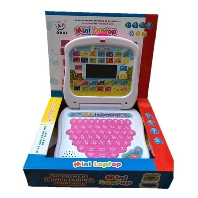 RosaComputadora Juguete Para Niños Laptop Didáctica Interactiva esquí esquí Gafas de esquí
