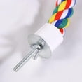 thumbnail image 3 of Colorful Bird Rope Perch Stand, Birdcage Swing Spiral Toys, Bird Bungee Rope Perches Toys Cage Accessories for Cockatiels Parrot Birds (60CM/23.6inch), 3 of 18