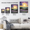 thumbnail image 3 of Vibrant Sunrise over Blooming Lavender Fields Unframed Wall Art Print Poster Home Decor Premium, 3 of 5