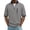 Gray, variant on Men's Basic Zip-Up Short Sleeve Shirt, Lightweight Simple Design Casual Daily Top Gray S