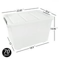 thumbnail image 6 of Cand 70 Quart Clear Plastic Storage Box with Wheels, Large Lidded Storage Bins, 4 Packs, 6 of 8