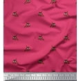 thumbnail image 1 of Soimoi Modal Satin Fabric Dot & Owl Bird Print Fabric by Yard 42 Inch Wide, 1 of 3