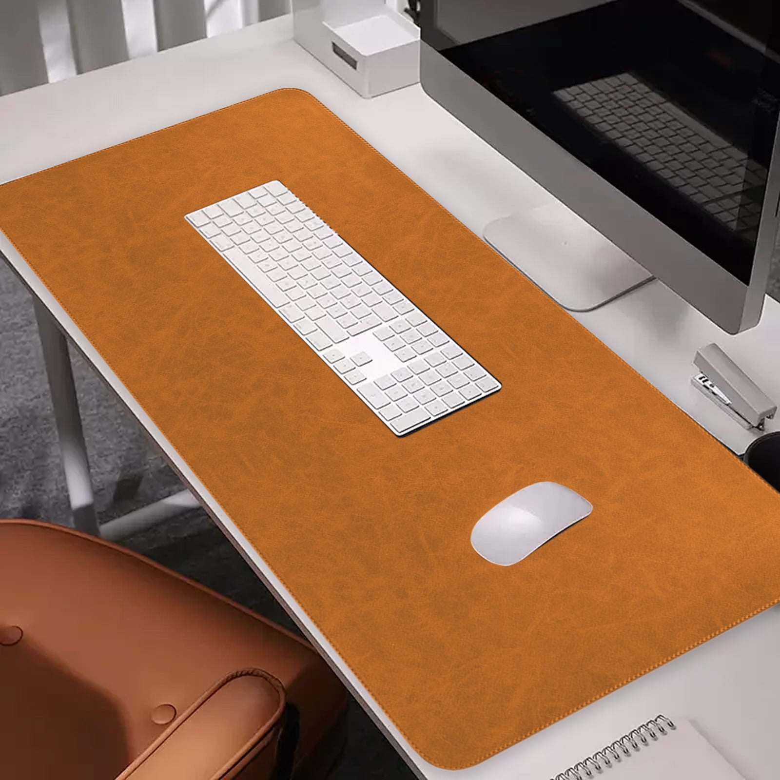 Gmogad Large Gaming Mouse Pad, 40x80cm Non-Slip PU Leather Mousepad - Extra Large Desk Mat for Gaming, Office, Computer, Keyboard, Cork Base, Easy Clean