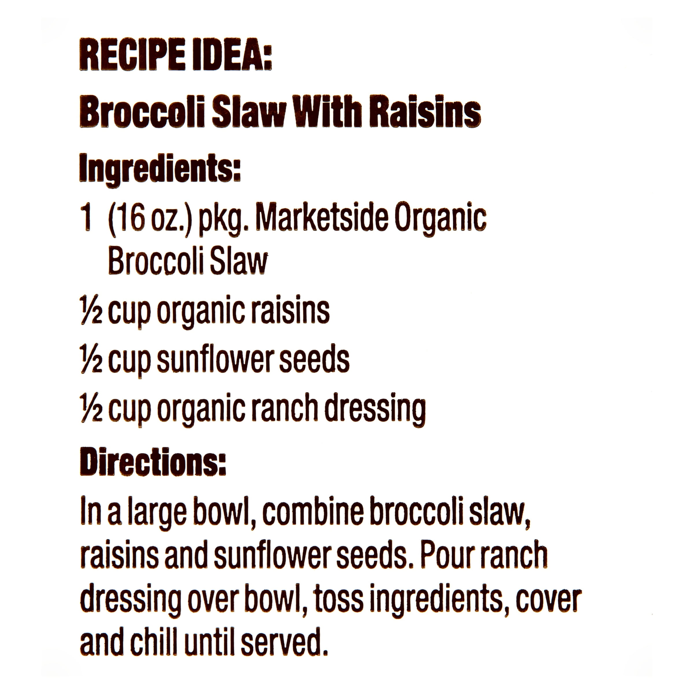 Marketside Organic Fresh Broccoli Slaw, 16 oz