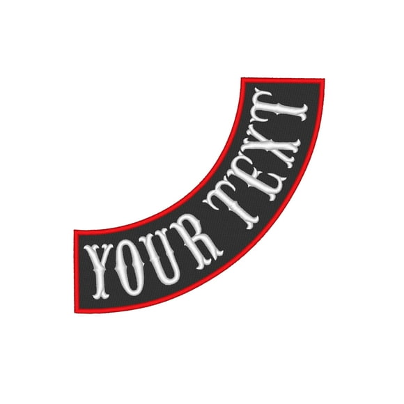 Custom Embroidered Side Rocker Patch - Vest Nomad MC Motorcycle Biker Sew on Patch 14" (A)