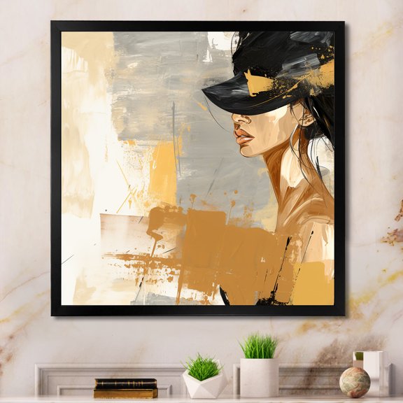 Designart "Spiritual Roots of African Women I" People Framed Wall Art Decor - Global Grey African American Art Bedroom Framed Canvas Wall Art