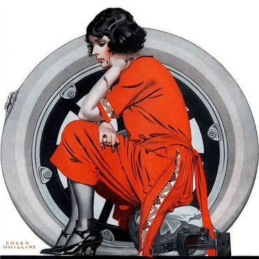 Marmont Hill "Flat Tire" by Coles Phillips Painting Print on Canvas