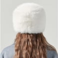 thumbnail image 3 of Gorro ruso de piel sintética para mujer, gorro de invierno cálido y suave, 3 of 5