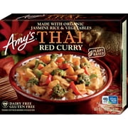 Amy's Frozen Meals, Thai Red Curry, Made With Jasmine Rice and Vegetables, Gluten Free Microwave Meals, 10 Oz