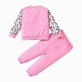 thumbnail image 7 of NOLDARES Toddler Kid Girl Clothes for Fall 2 Piece Long Sleeve Graphic Tee and Pants Set Outfits Clothing Adorable(Pink,4-5 Y), 7 of 7