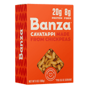 Banza Cavatappi Pasta - Gluten Free, High Protein, and Lower Carb Shelf-Stable Pasta, 8oz