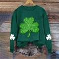 thumbnail image 2 of Clothing! Yajing Sweatshirt for Women St Patricks Day Shirt Women Lucky Shamrock St Patrick Sweatshirts Crewneck Oversized Long Sleeve Shirts L Green, 2 of 5