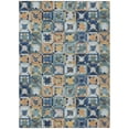 thumbnail image 2 of Addison Rugs Chantille Indoor/Outdoor Transitional Patchwork Teal Machine Washable Rectangle Rug, 5' x 7'6", 2 of 8
