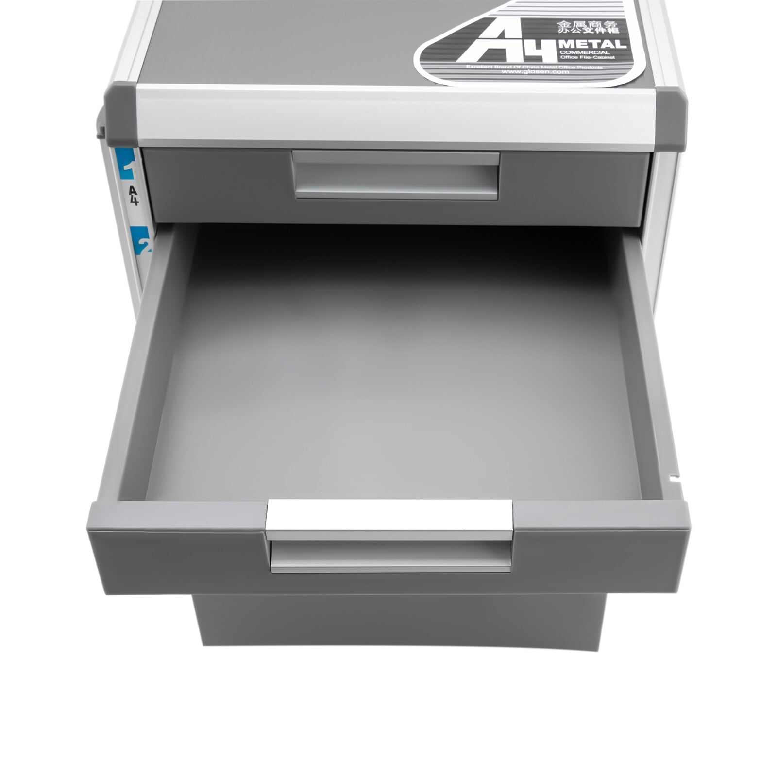 Grey 5 Drawer Desktop File Cabinet Storage Filing Cabinet W/ Label Lock Office for Homes, Offices, Hospital
