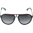 thumbnail image 3 of Carrera Plastic Aviator Sunglasses 58 0DTY Blue Ruthenium 9O dark gray gradient lens, 3 of 5