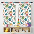 thumbnail image 5 of Blackout Kids Curtains,White Dinosaurs Flowers Plants Pattern Childrens Insulated Curtains Set Of 2,Bedroom Essentials,Toddler Room Decor 42"x54", 5 of 5
