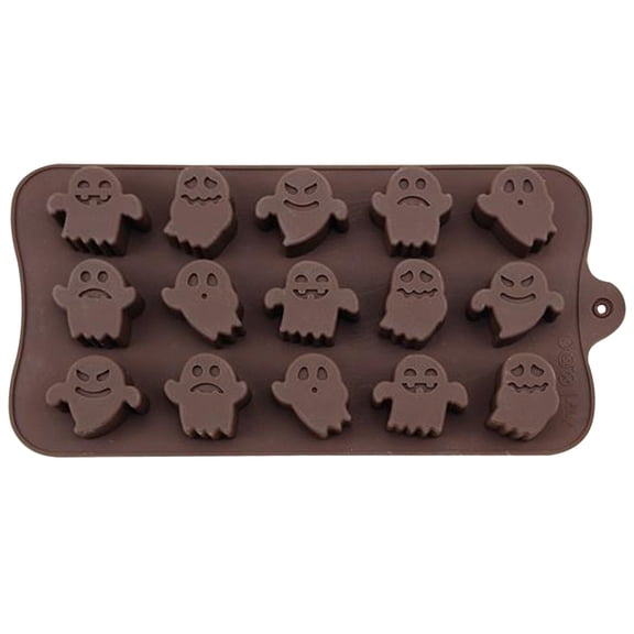 Halloween Themed Silicone Baking Molds,Pumpkin Candy Pop Molds,Ghost Face Chocolate Mold,Ice Cubes Molds for Making Jelly, Gummy, Snack, Wax Melt, Cake Decor,DIY Homemade Mould Treat or Trick