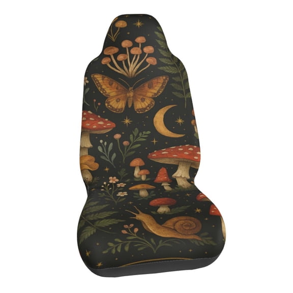 Mushrooms, Garden Plants, Moon Butterfly Car Seat Covers Stretch Car Seat Protectors Universal Fit