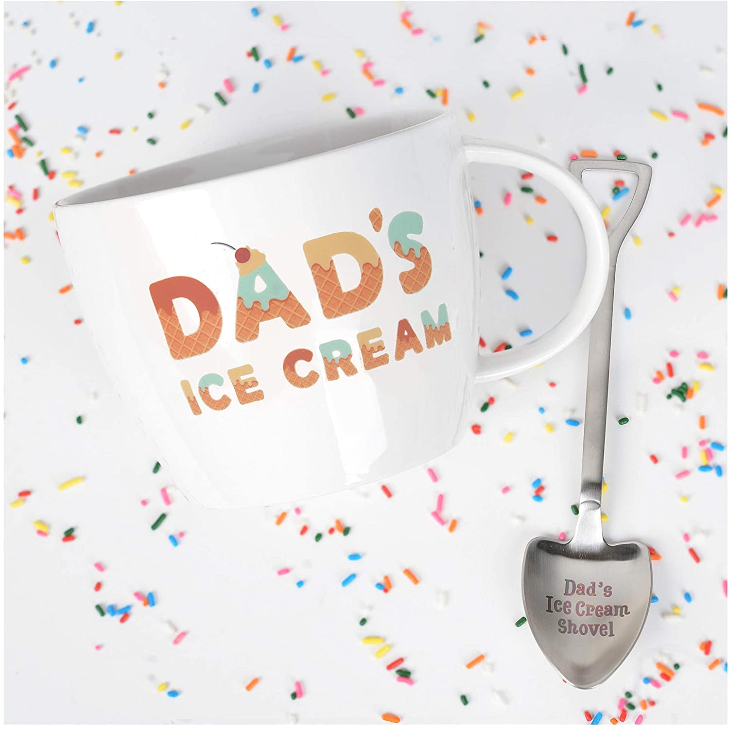 Gifts for Dad Dad’s Ice Cream Bowl and Engraved Spoon Dad