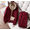Wine, variant on Women's Hooded Tracksuit Set Warm Fleece Hoodie Jacket and Pants Winter Sweatsuit